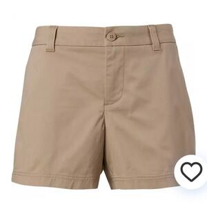 MAGELLAN OUTDOORS HAPPY CAMPER SHORTY SHORTS KHAKI TAN NEW